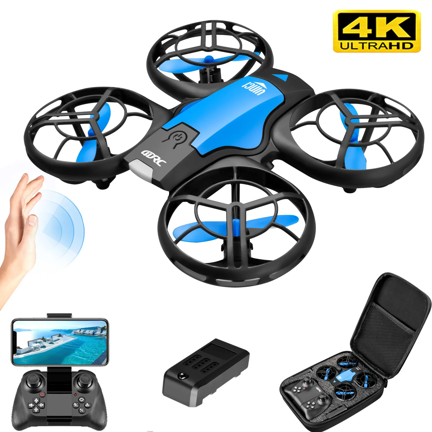 Rc Helicopter Electric - โดรน V8 รุ่นใหม่ขนาดเล็ก 4K ระดับมืออาชีพ กล้อง