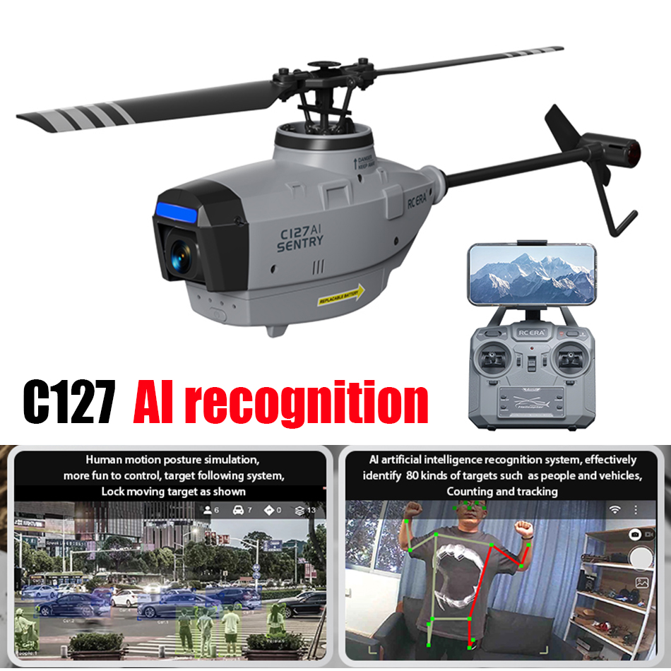 Rc Helicopter Single Rotor - RC ERA C127 AI มินิบรัชเลส FPV