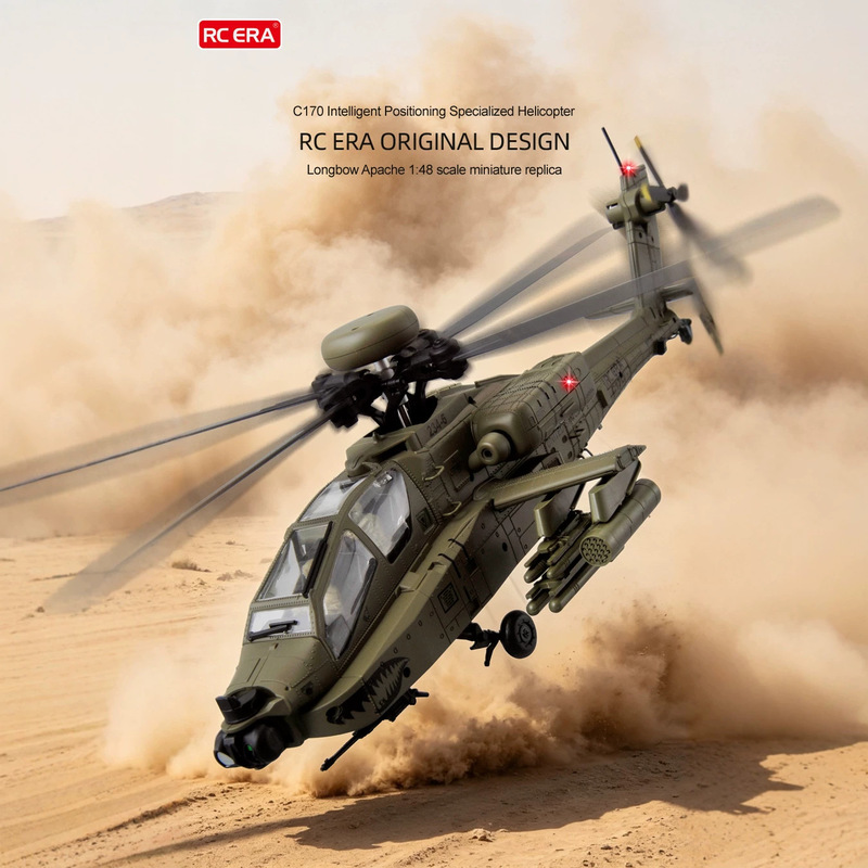 Rc Helicopter Single Rotor - เฮลิคอปเตอร์บังคับวิทยุ RC ERA รุ่น C170 AH64D