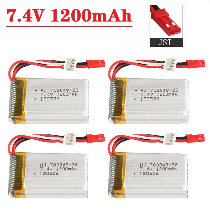 Rc Helicopter Parts - แบตเตอรี่ลิโป 2S 7.4V 1200mAh 703048 สําหรับ