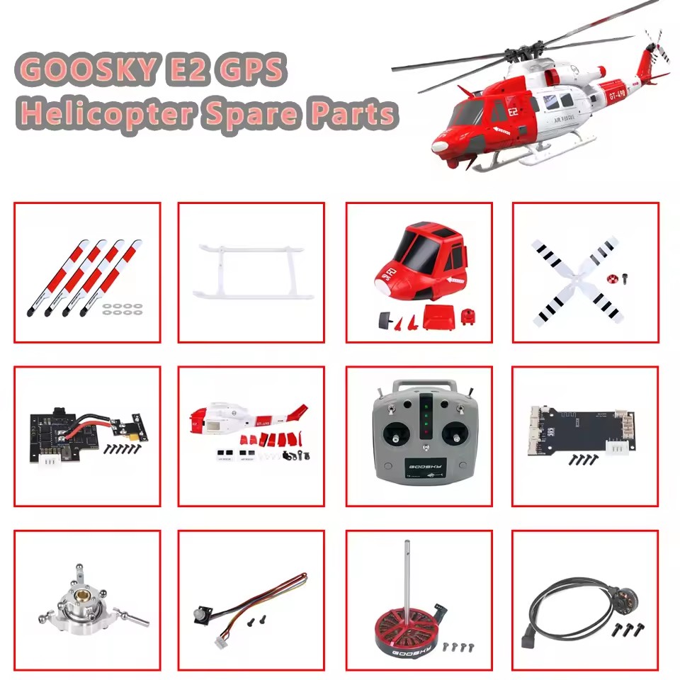 Rc Helicopter Bag - GOOSKY E2 GPS UH-1Y เฮลิคอปเตอร์อะไหล่ใบมีดหลักใบมีดโรเตอร์ที่อยู่อาศัย ESC
