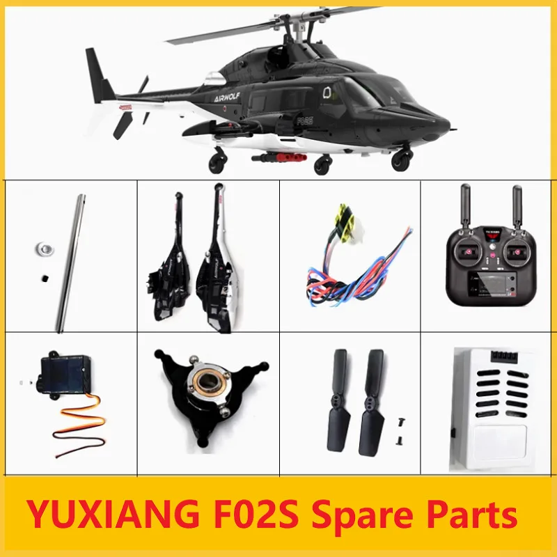 Rc Helicopter Coaxial - รายการอะไหล่สําหรับ YUXIANG F02S Airwolf RC เฮลิคอปเตอร์อุปกรณ์เสริมใบมีดหลักเพลามอเตอร์เชื่อมต่อ