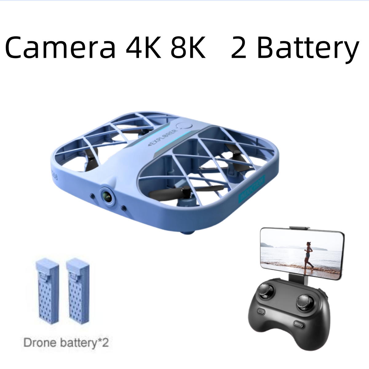 Rc Helicopter Case - โดรน JJRC H107 FPV RC พร้อมแบตเตอรี่
