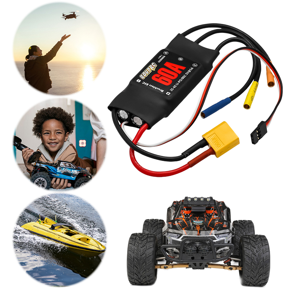 60A ตัวควบคุมความเร็วอิเล็กทรอ - Rc Helicopter Electric บทวิจารณ์และราคา