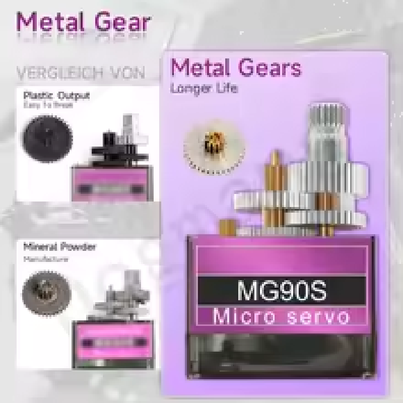 เซอร์โว MG90S เกียร์โลหะ 9 กรั - Rc Helicopter Servo บทวิจารณ์และราคา