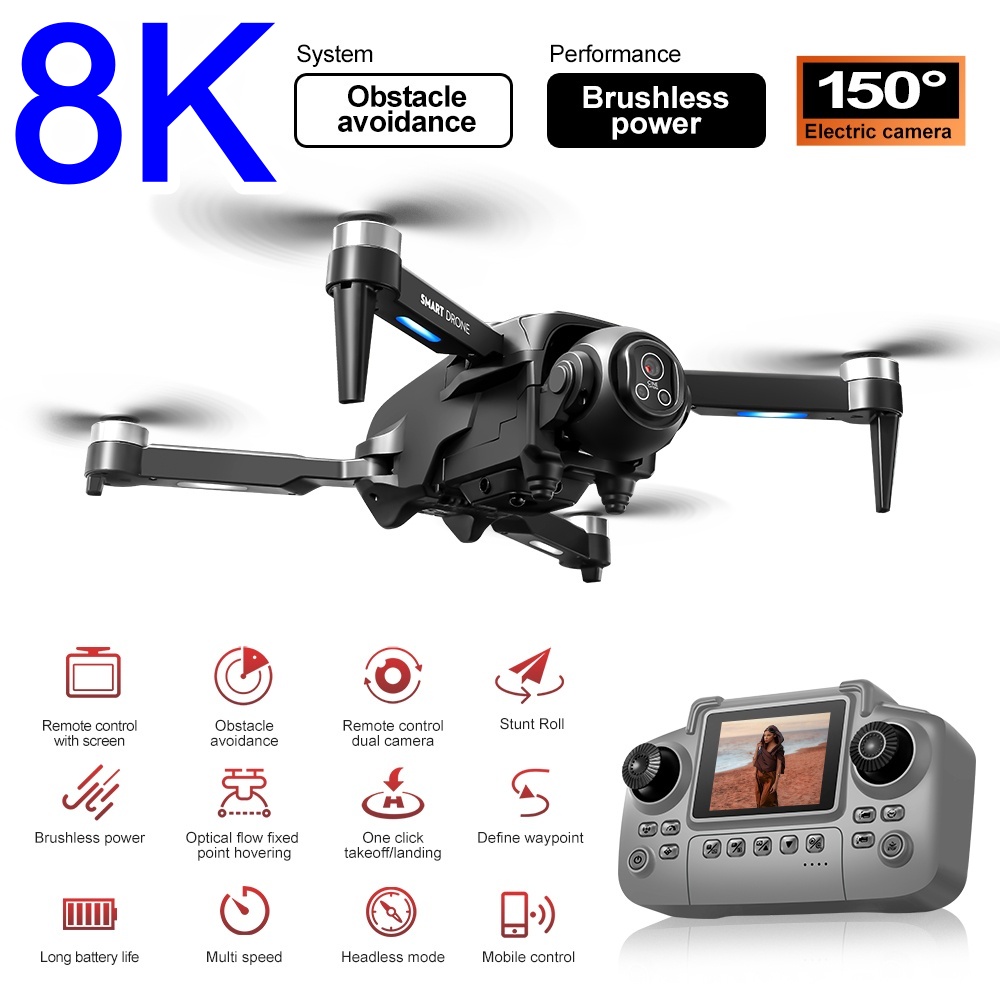 โดรนไร้แปรงถ่าน 8K พร้อมกล้อง  - Rc Helicopter Large บทวิจารณ์และราคา