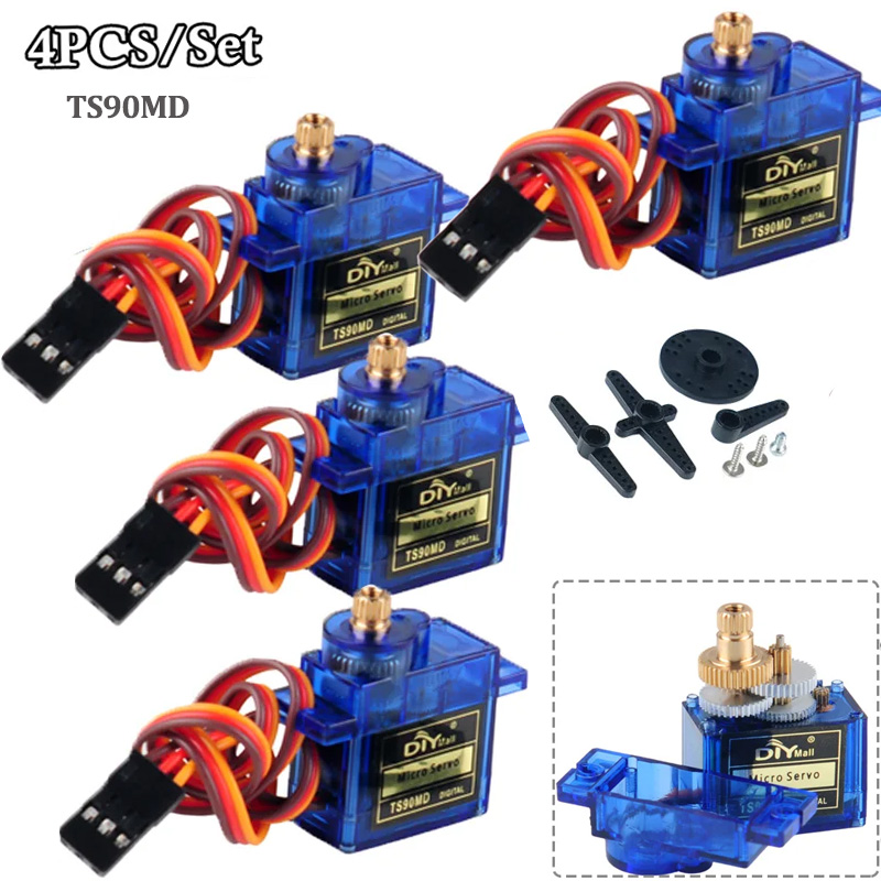 4 ชิ้น TS90MD ไมโครดิจิตอลเซอร - Rc Helicopter Parts บทวิจารณ์และราคา