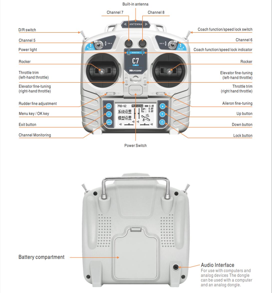 MicroZone MC7 Controller C7 เค - Rc Helicopter Remote Control บทวิจารณ์และราคา