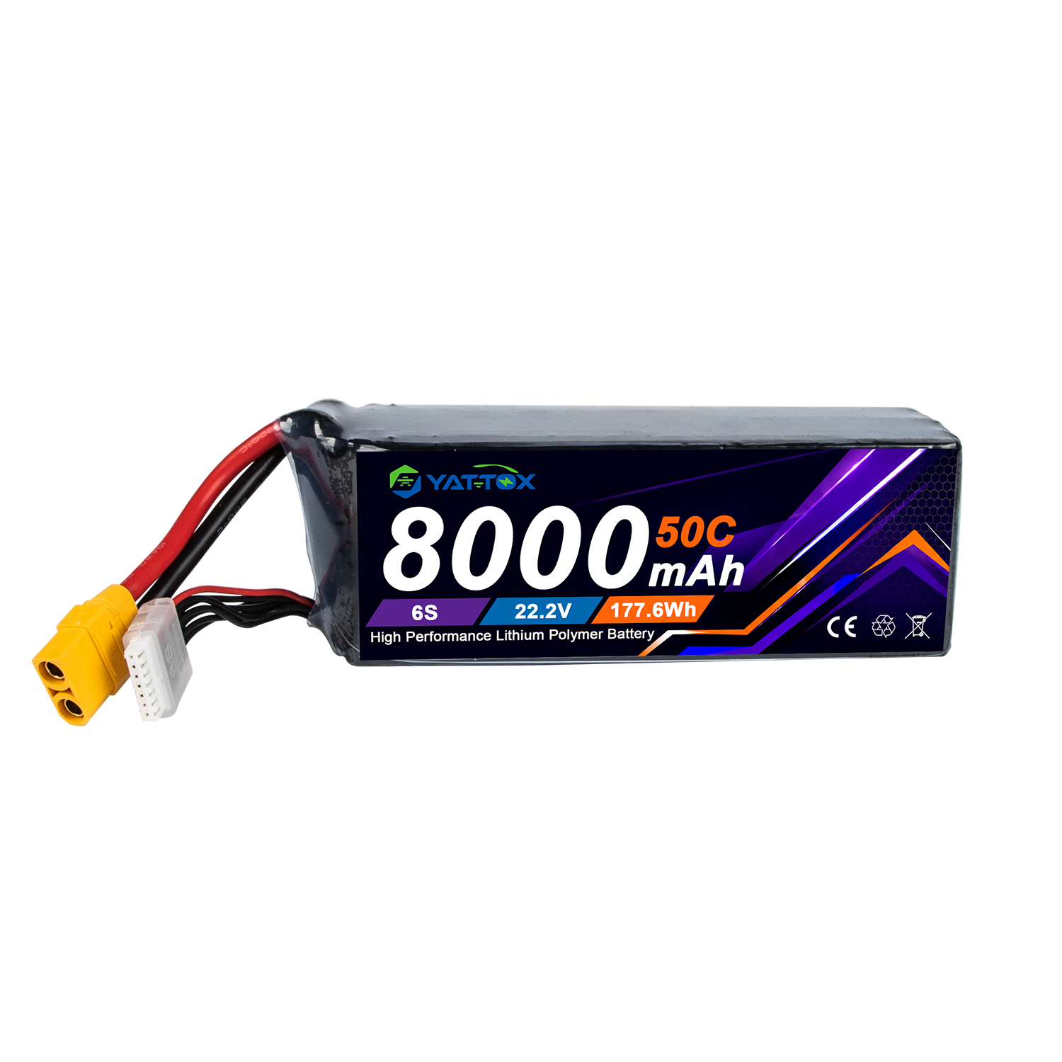 แบตเตอรี่ Yattox 6S 8000mAh 50 - Rc Helicopter Large บทวิจารณ์และราคา
